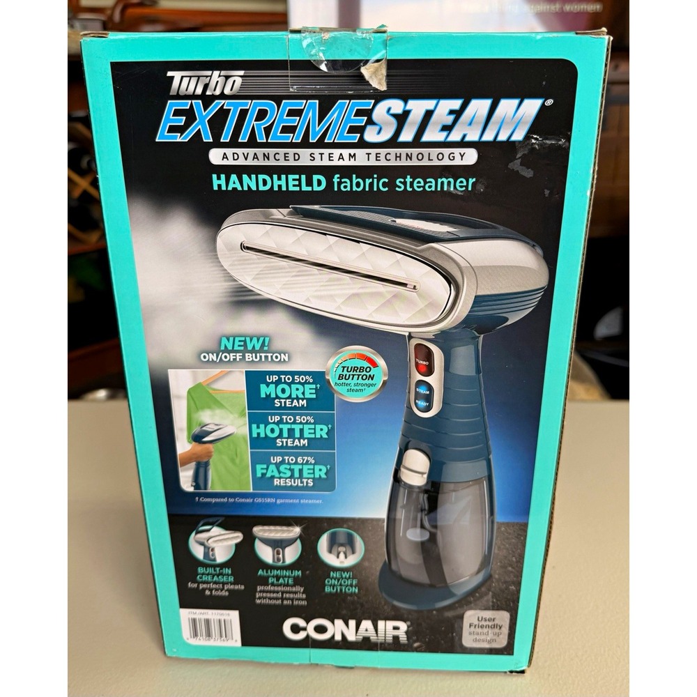 Conair Turbo ExtremeSteam Handheld Fabric Steamer 1550W Blue GS38R New In Box
